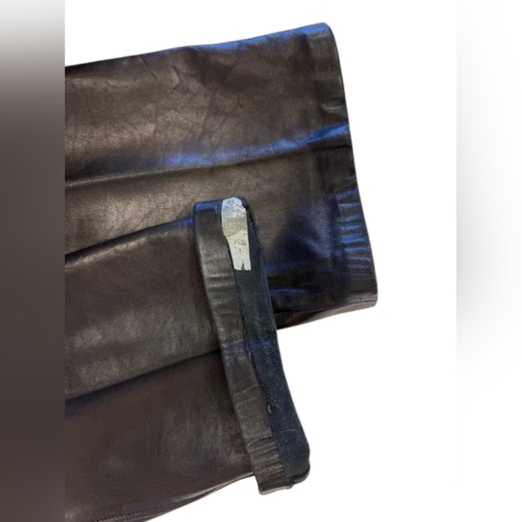 Via Luca 100% Leather Pants High Rise Black Size 9 EUC - Picture 6 of 8